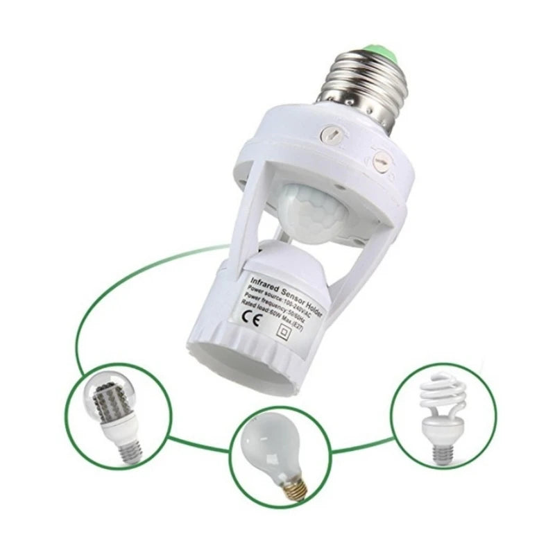 Presence Sensor With Photocell For E27 Socket Lamp