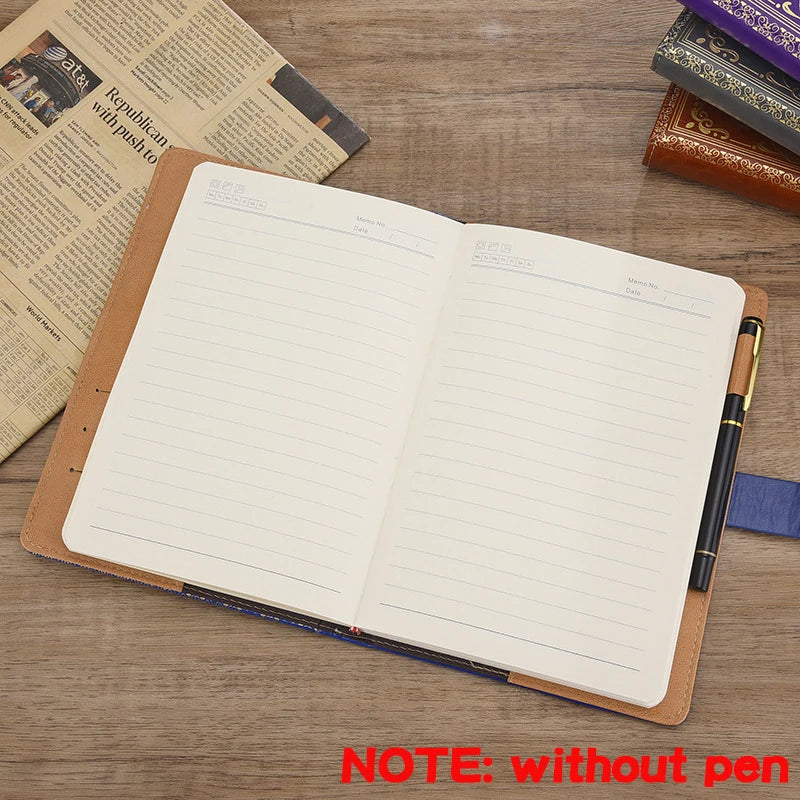 Retro Digital Password Notebook Journal With Lock A5,Diary Perfect for Men and Women-PU Leather Combination Lock Persons Privacy