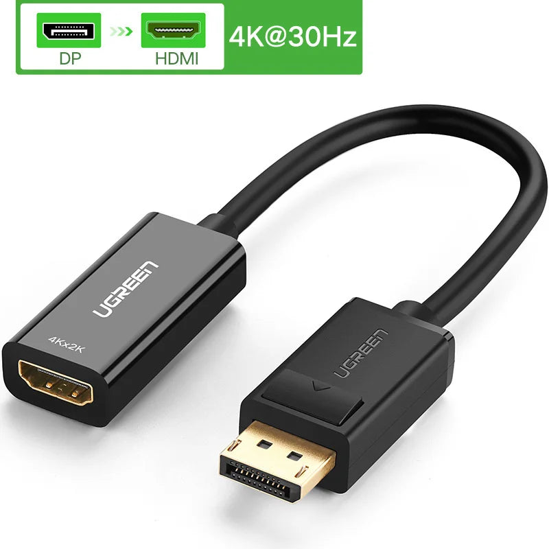 4K Displayport DP to HDMI Adapter 1080P Display Port Cable Converter For PC Laptop Projector Displayport to HDMI Adapter