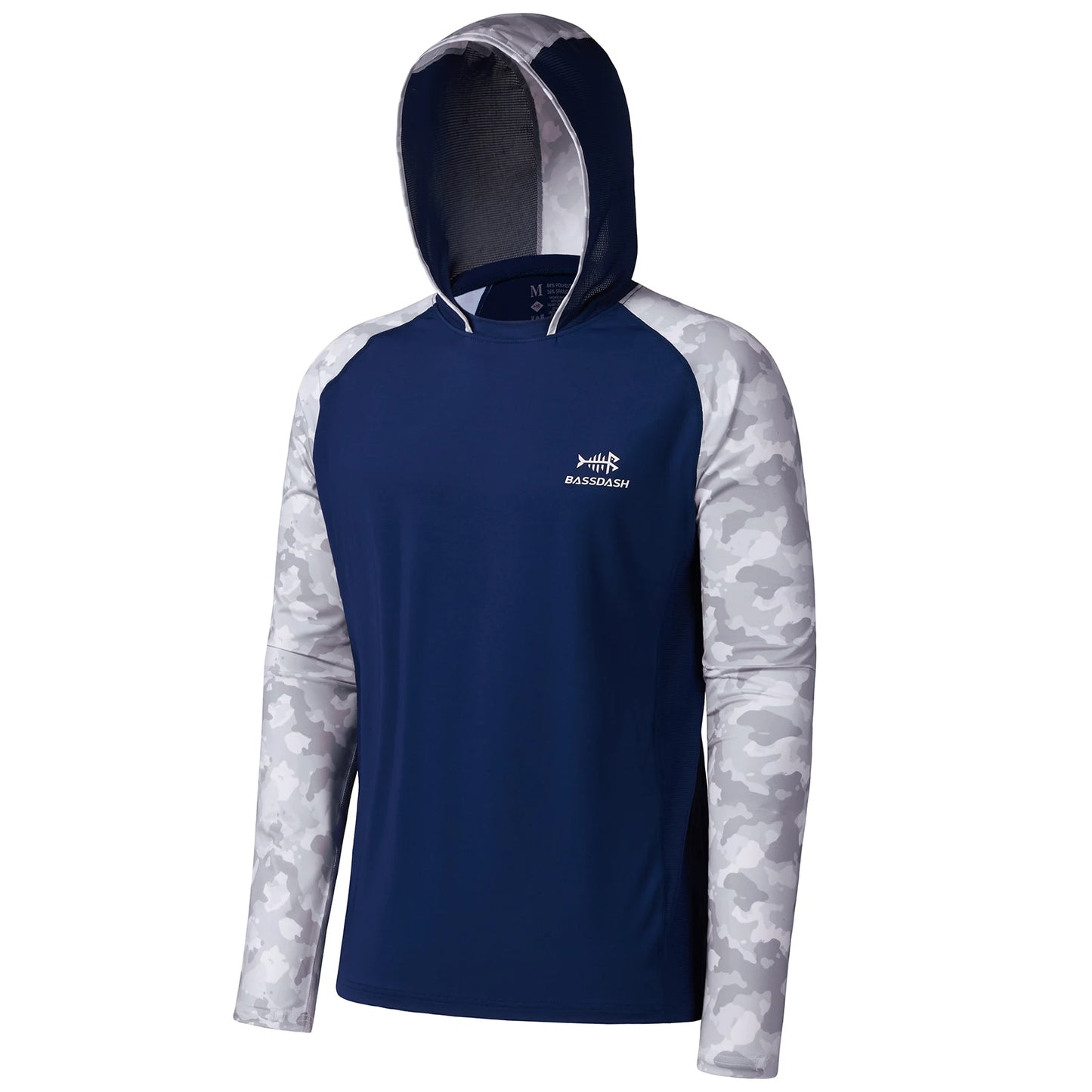 Bassdash Men’s UPF 50 Performance Fishing Shirt Cooling Hoodie Camo Long Sleeve Sweatshirt Hiking Cycling Kayaking Keeping Dry