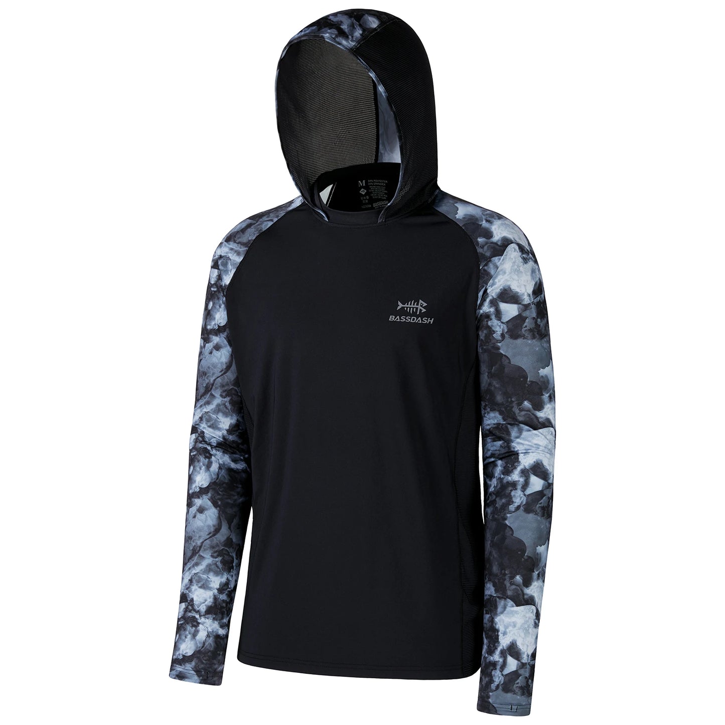 Bassdash Men’s UPF 50 Performance Fishing Shirt Cooling Hoodie Camo Long Sleeve Sweatshirt Hiking Cycling Kayaking Keeping Dry