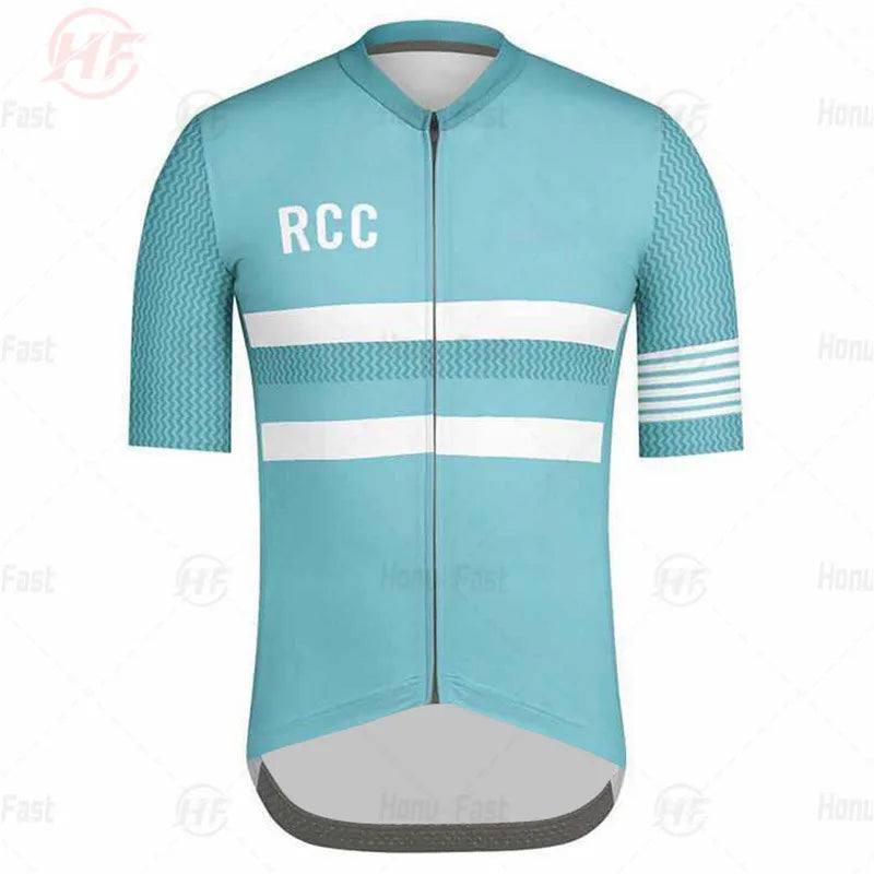 Breathable Cycling Clothing for Men, Short Sleeve, Rcc Jersey Set, Custom Road Bike Training Wear, Maillot Ropa Ciclismo Hombre