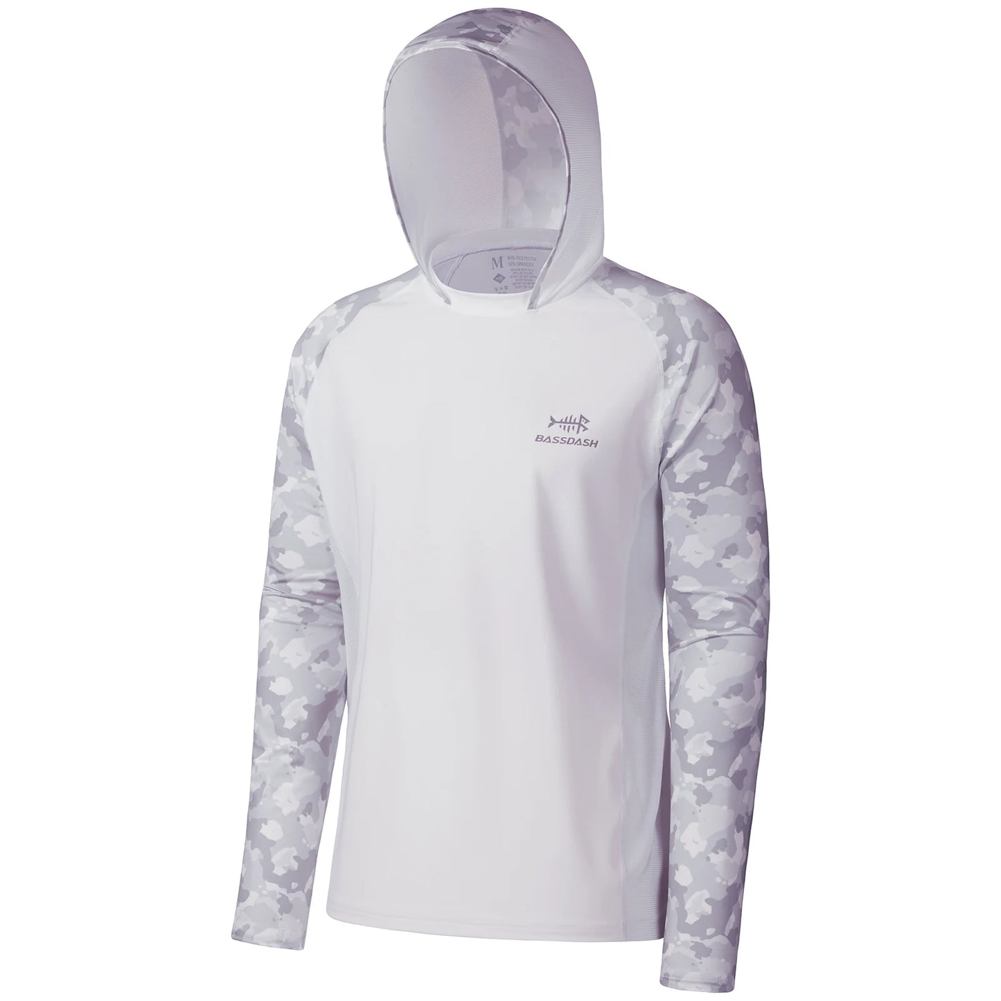 Bassdash Men’s UPF 50 Performance Fishing Shirt Cooling Hoodie Camo Long Sleeve Sweatshirt Hiking Cycling Kayaking Keeping Dry