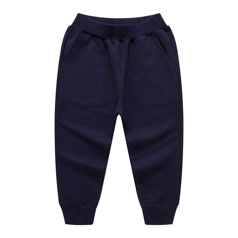 Retail Child Pants For Boys Girls Casual Trousers 2-12Y Spring Teenage Elastic Waist Soft Clothes Unisex Kids Fashion Sweatpants