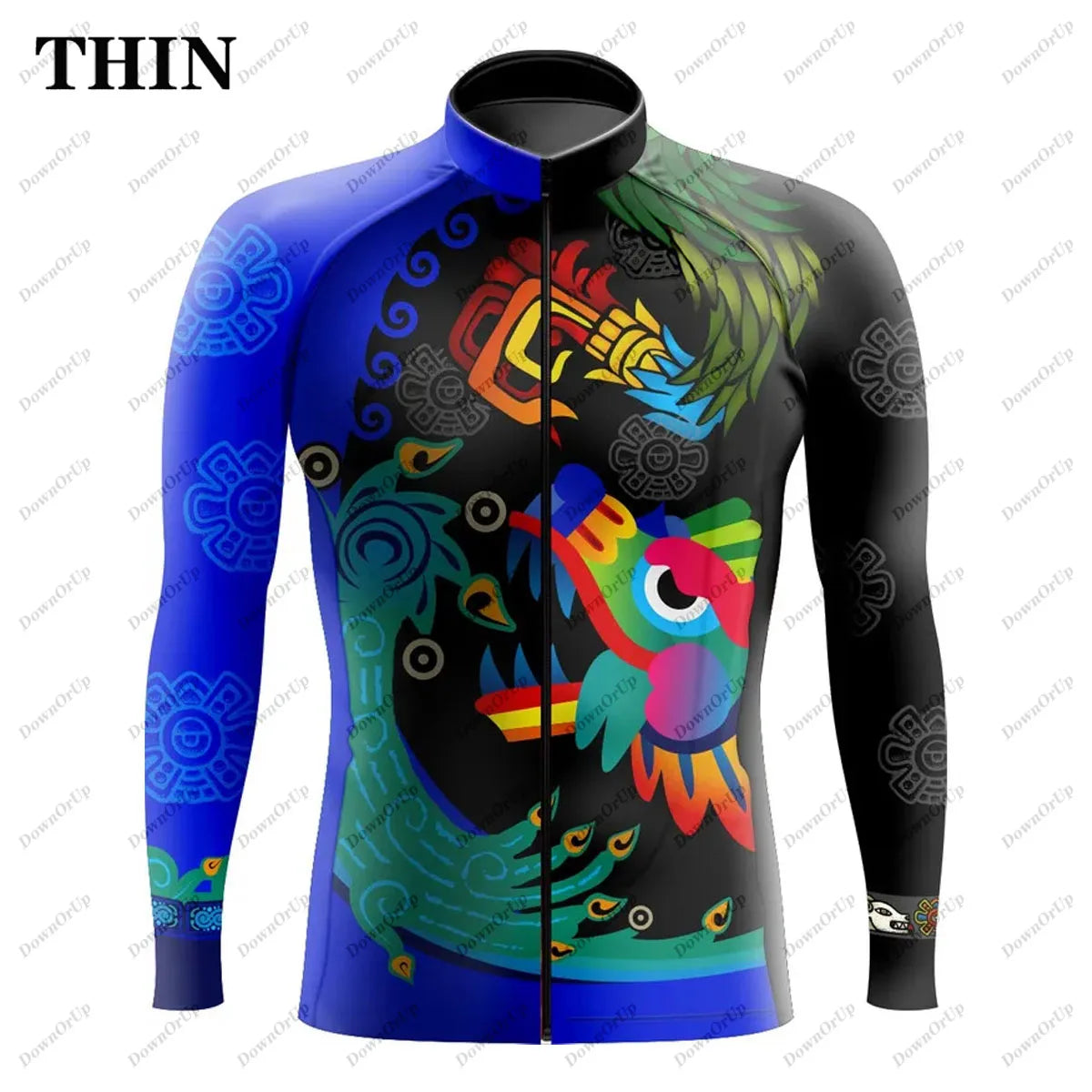 Mexico Aztec Men's Long Sleeve Cycling Jersey Maillot Ciclismo Hombre Equipment BIke ropa Professional Cycling Clothing