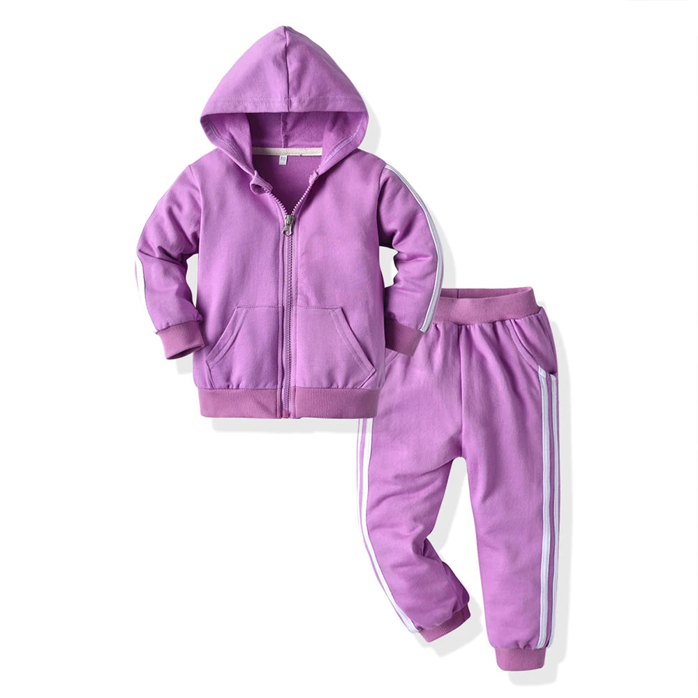 top and top Toddler Boys Clothing Set Cotton Long Sleeve Hooded T-shirt Tops+Trousers Tracksuit Little Girls Outfits Sportwear