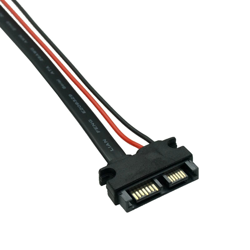 SATA Cable Serial ATA 22Pin 7+15 Female To Slimline SATA 13Pin 7+6 PIN Male Connector Converter Cord 30CM/1FT/12INCH