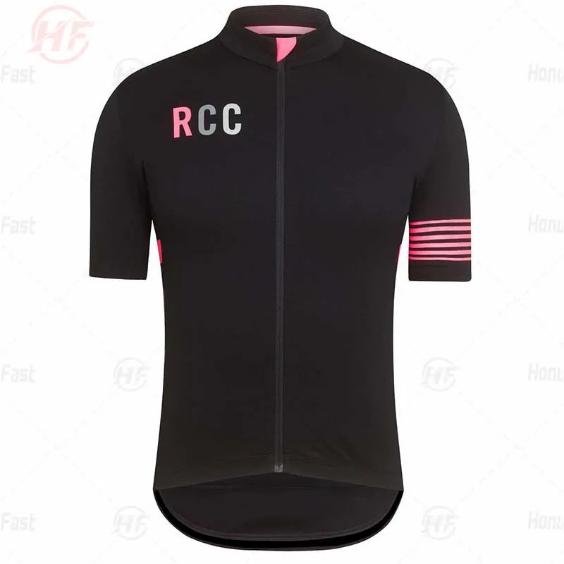 Breathable Cycling Clothing for Men, Short Sleeve, Rcc Jersey Set, Custom Road Bike Training Wear, Maillot Ropa Ciclismo Hombre