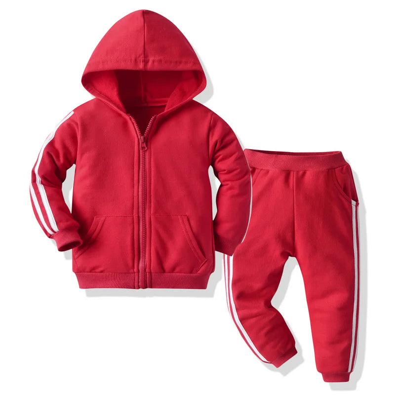top and top Toddler Boys Clothing Set Cotton Long Sleeve Hooded T-shirt Tops+Trousers Tracksuit Little Girls Outfits Sportwear