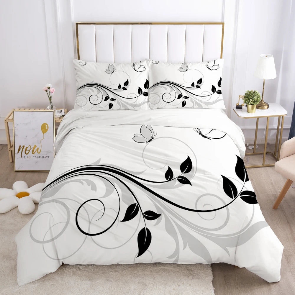 Bedding Set Duvet Cover Pillowcases Comforter/Quilt/Blanket Cover Luxury 3D HD Quality Printed Reactive Queen Single purple
