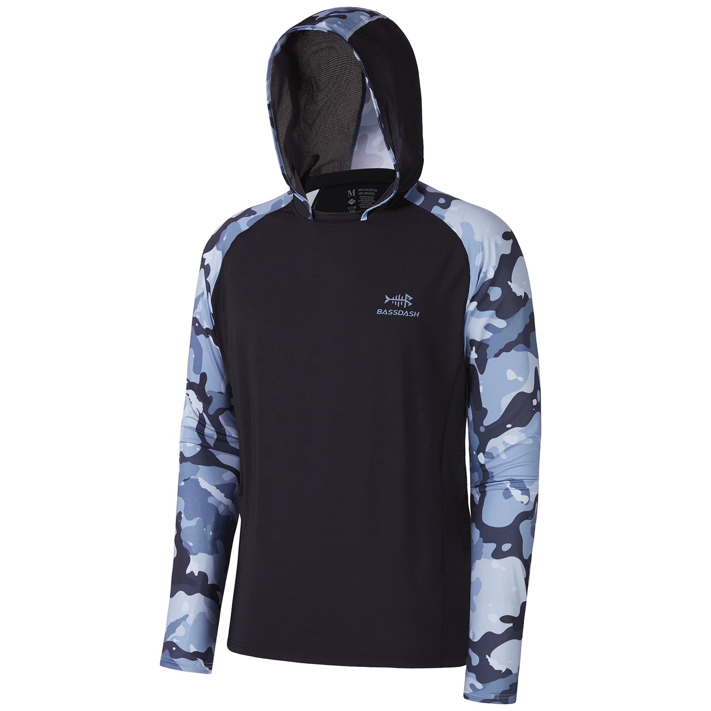 Bassdash Men’s UPF 50 Performance Fishing Shirt Cooling Hoodie Camo Long Sleeve Sweatshirt Hiking Cycling Kayaking Keeping Dry