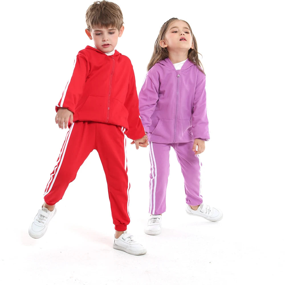 top and top Toddler Boys Clothing Set Cotton Long Sleeve Hooded T-shirt Tops+Trousers Tracksuit Little Girls Outfits Sportwear