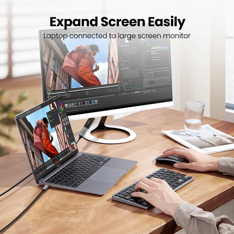Ugreen Displayport DP to HDMI Adapter 4K Display Port Cable Converter 1080P For PC Laptop Projector Displayport to HDMI Adapter