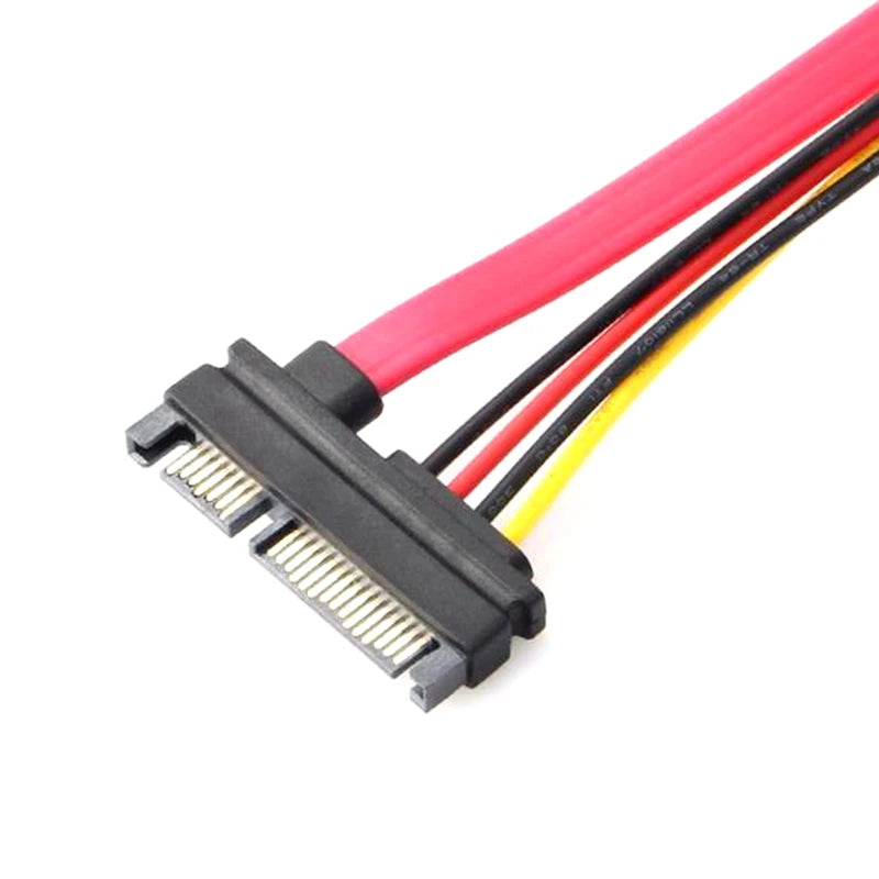 30cm 50cm SATA 22 Pin Male To Female Sata Extension Cable SATA 3 III 6Gb/s 22 Pin Male to Female 7+15 Pin SATA Data HDD Power