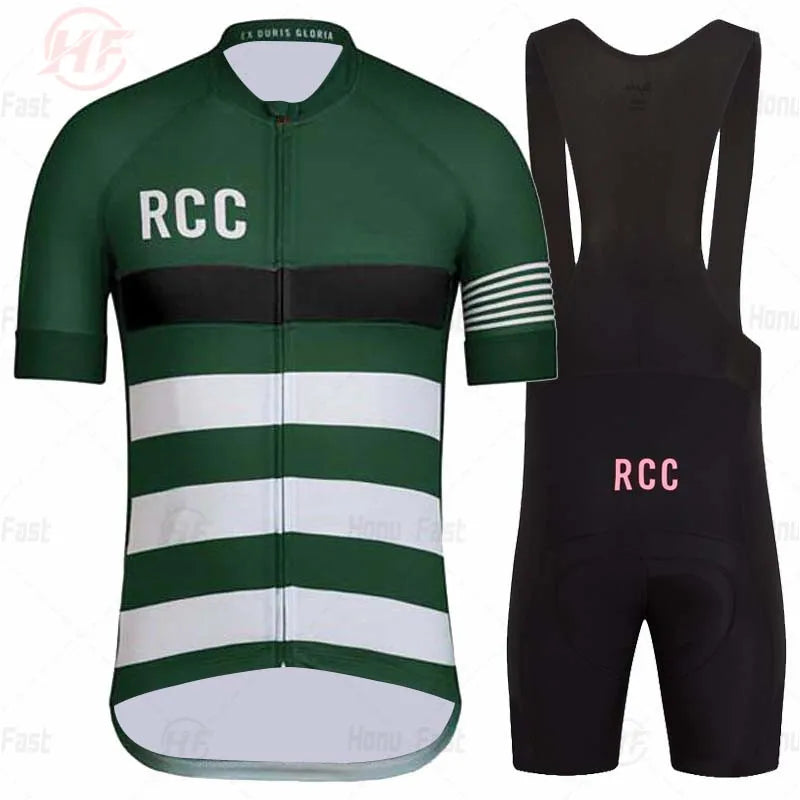 Breathable Cycling Clothing for Men, Short Sleeve, Rcc Jersey Set, Custom Road Bike Training Wear, Maillot Ropa Ciclismo Hombre