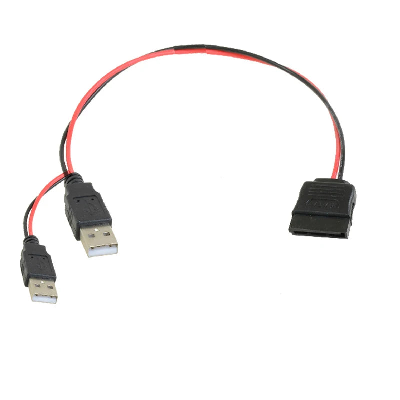 SATA to USB Power Cable HDD USB Adapter 40cm USB 5V Male To 15Pin SATA Female USB Port Power Supply for Laptop 2.5" SATA HDD SSD