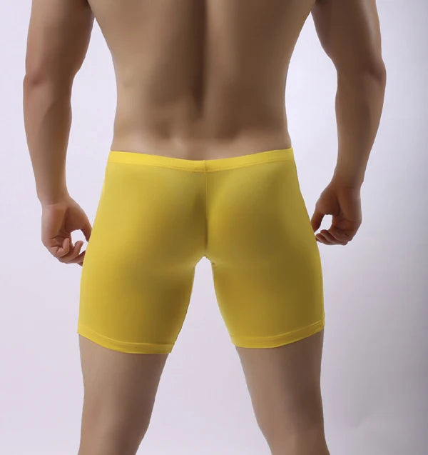 Ropa Inerior Hombre Men Underwear Pajama Pants U Convex Pouch Long Boxer Hombre Unterhosen Herren Fitness Shorts Erotic Bokserki