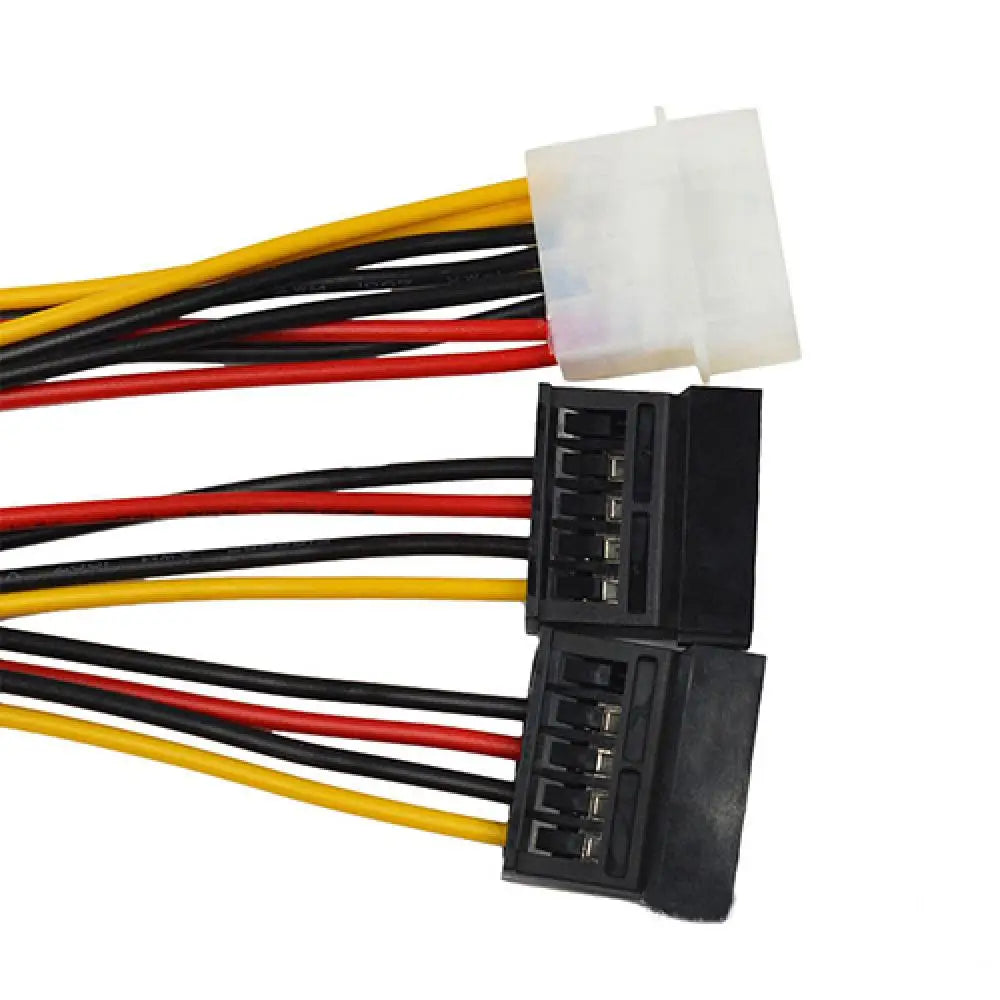 4 Pin IDE Molex to 15 Pin 2 Serial SATA Hard Drive Power Adapter Cables 3.5 inch SATA hard disk Computer 4pin to 15pin IDE Cable