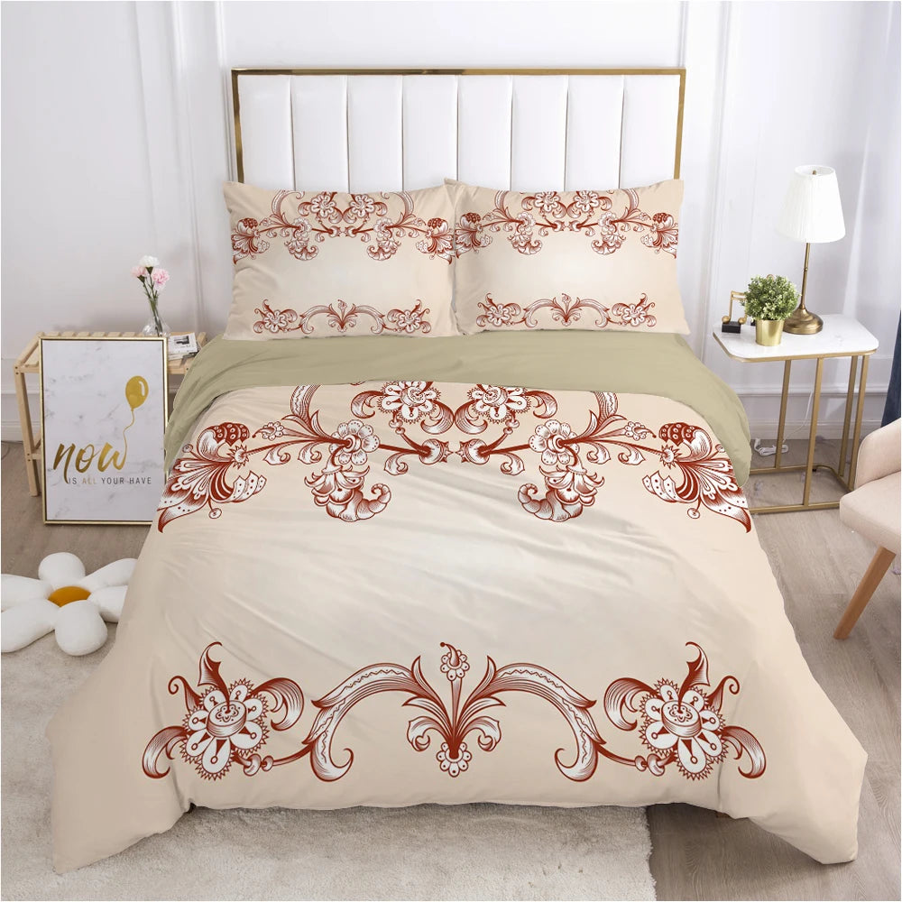 Bedding Set Duvet Cover Pillowcases Comforter/Quilt/Blanket Cover Luxury 3D HD Quality Printed Reactive Queen Single purple