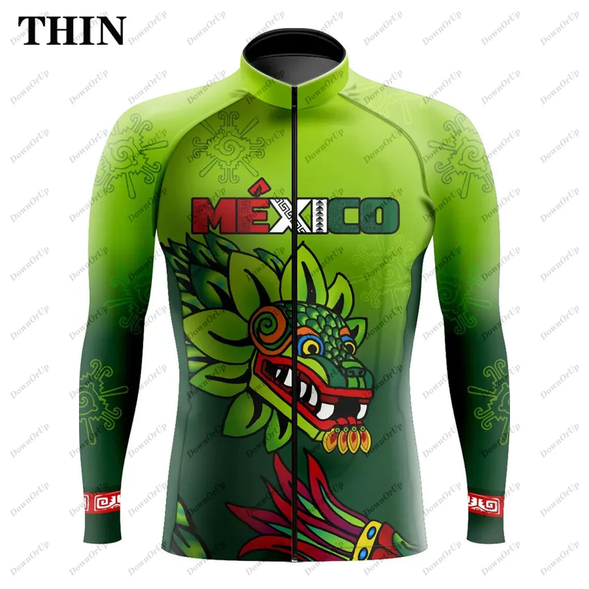 Mexico Aztec Men's Long Sleeve Cycling Jersey Maillot Ciclismo Hombre Equipment BIke ropa Professional Cycling Clothing