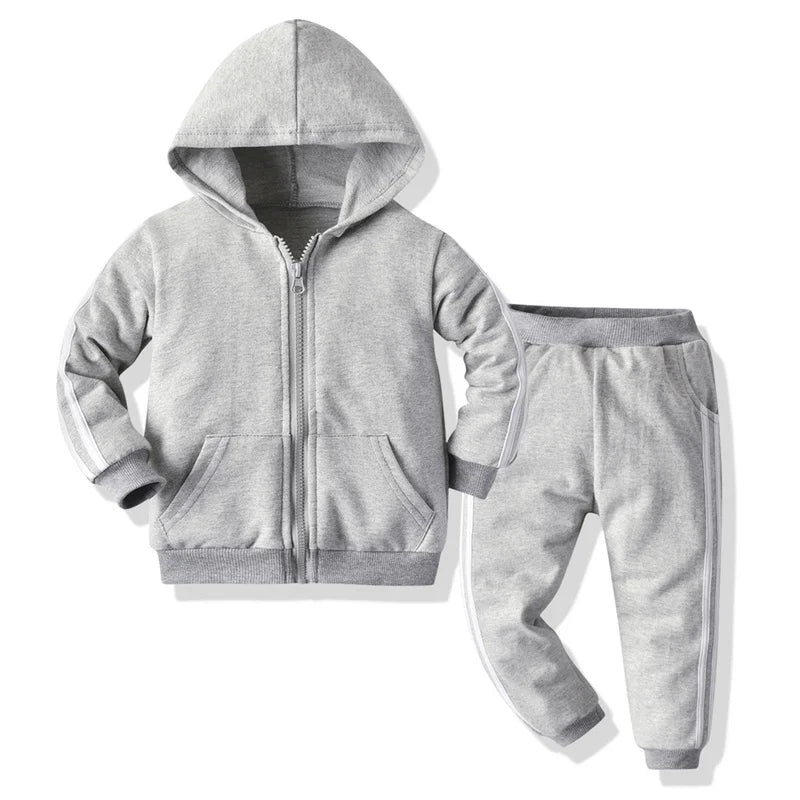 top and top Toddler Boys Clothing Set Cotton Long Sleeve Hooded T-shirt Tops+Trousers Tracksuit Little Girls Outfits Sportwear