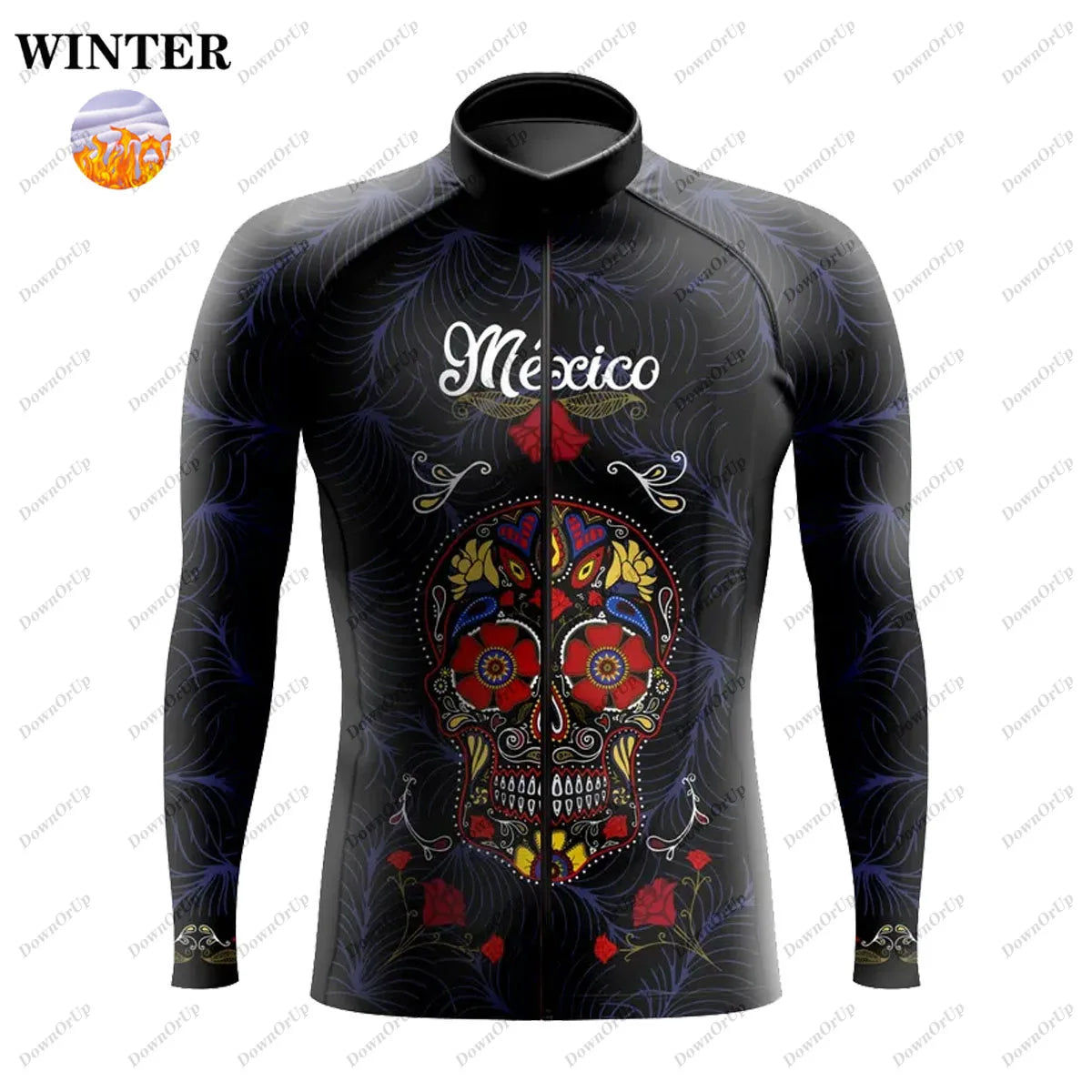 Mexico Aztec Men's Long Sleeve Cycling Jersey Maillot Ciclismo Hombre Equipment BIke ropa Professional Cycling Clothing