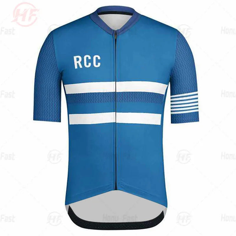 Breathable Cycling Clothing for Men, Short Sleeve, Rcc Jersey Set, Custom Road Bike Training Wear, Maillot Ropa Ciclismo Hombre