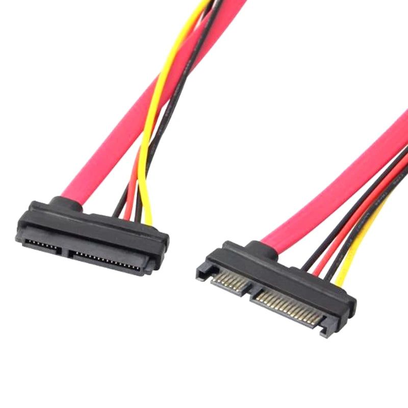 30cm 50cm SATA 22 Pin Male To Female Sata Extension Cable SATA 3 III 6Gb/s 22 Pin Male to Female 7+15 Pin SATA Data HDD Power