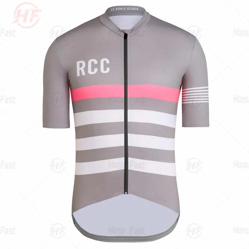 Breathable Cycling Clothing for Men, Short Sleeve, Rcc Jersey Set, Custom Road Bike Training Wear, Maillot Ropa Ciclismo Hombre
