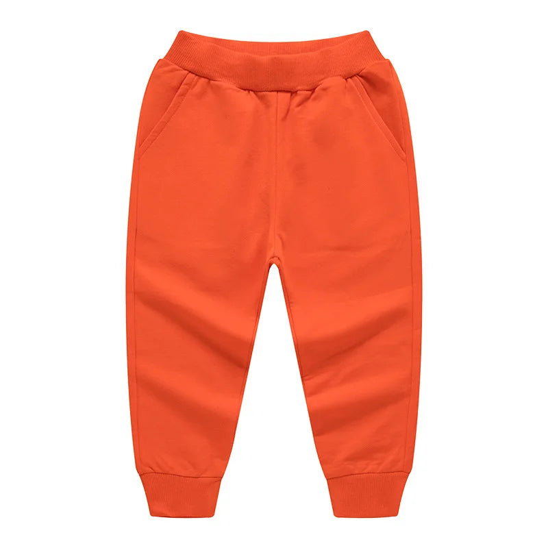 Retail Child Pants For Boys Girls Casual Trousers 2-12Y Spring Teenage Elastic Waist Soft Clothes Unisex Kids Fashion Sweatpants