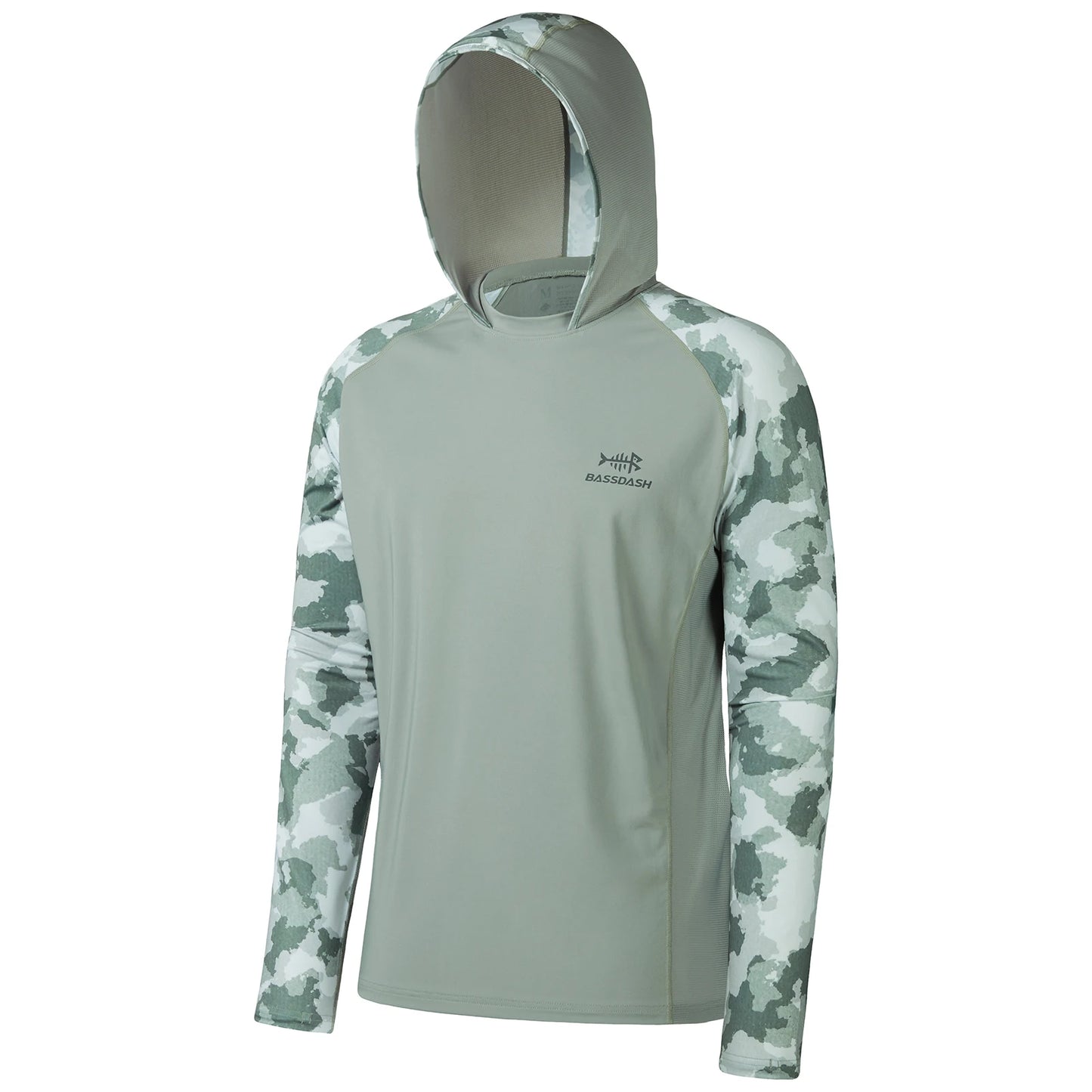 Bassdash Men’s UPF 50 Performance Fishing Shirt Cooling Hoodie Camo Long Sleeve Sweatshirt Hiking Cycling Kayaking Keeping Dry