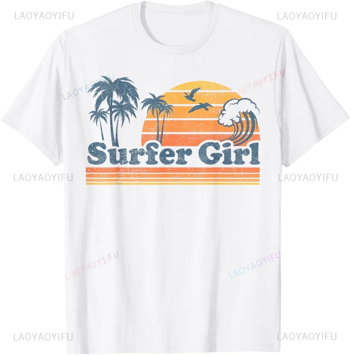Surfing Apparel - Surfer Surf T-Shirt Men Clothing Tops Streetwear Graphic T Shirts Camisetas Vintage T Shirt Ropa Hombre