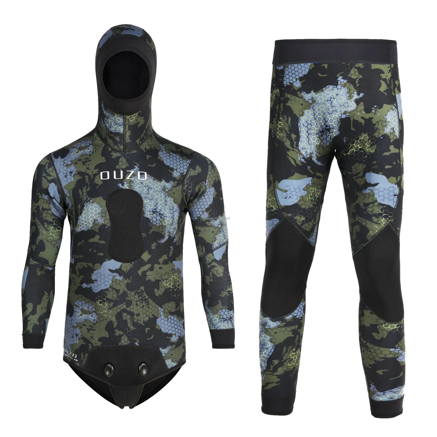 5mm Neoprene Wetsuits Suits Split Camo Spearfishing Diving Suit Fishing Surfing Snorkeling Kayaking Adult Full Body Thermal