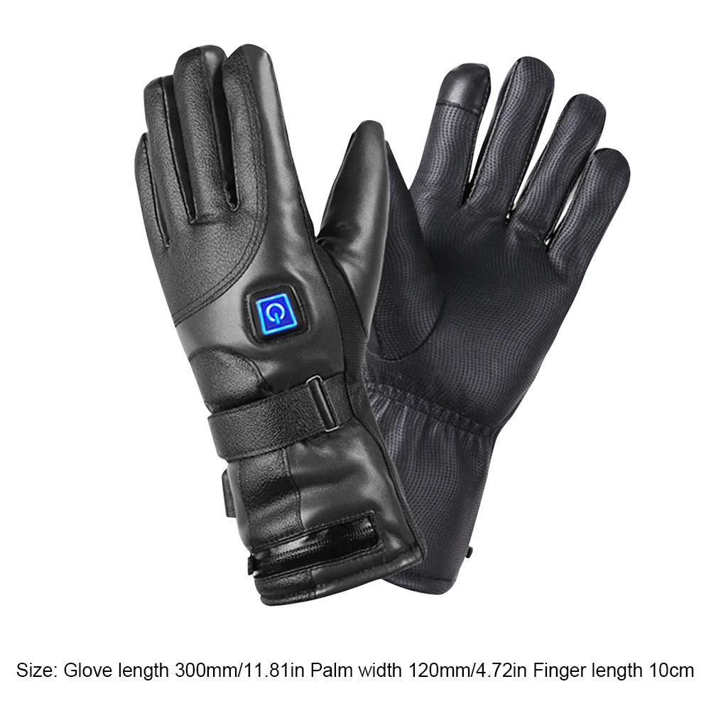 Rechargeable Heated Gloves 3 Temperature Levels Heating Gloves Battery Powered Heating Gloves for Outdoor Cycling Skiing Hiking