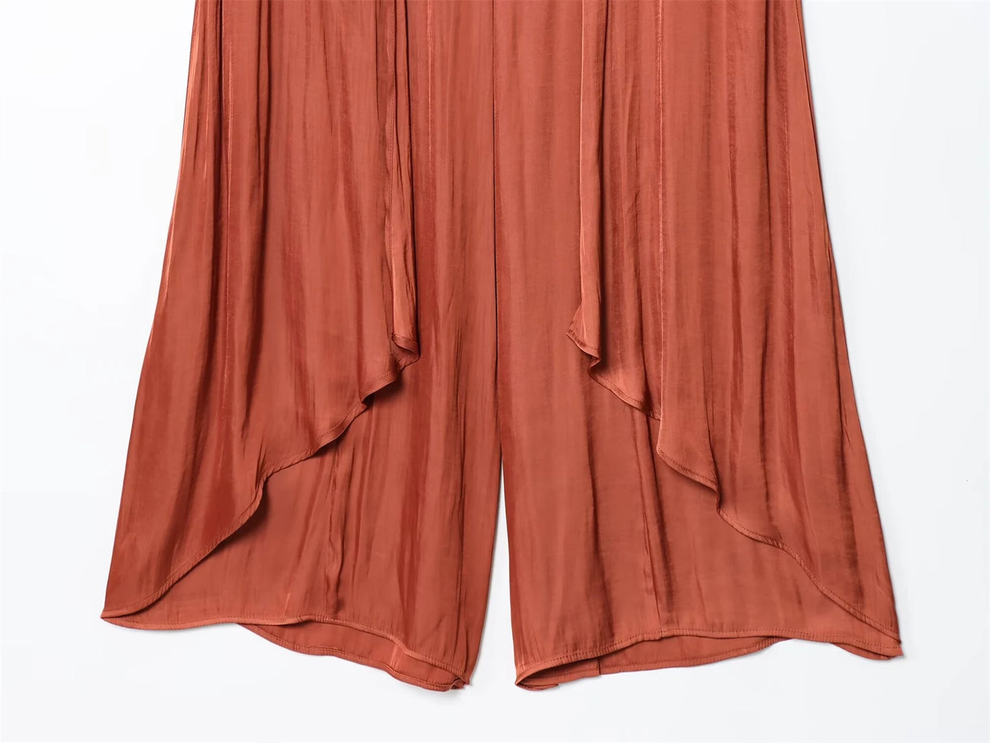 Women's Ruffled Drapey Wide-Leg Pants Comfortable Casual Wear New Arrival Fall 2025 Collection