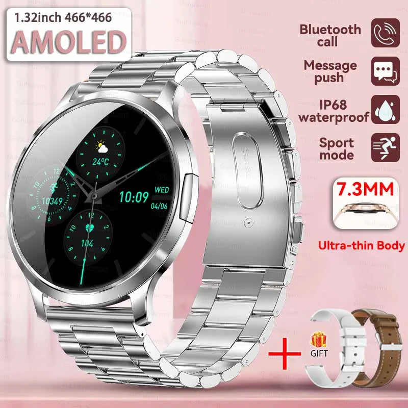 Women's Health Fashion Smart Watch 3D Curved HD Screen Heart rate Bluetooth call Sports Fitness Bracelet Light luxury SmartWatch