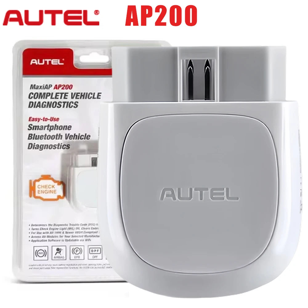 Autel AP200 OBD2 Scanner Professional Automotivo OBD 2 Code Reader Scanner Oil/EPB/BMS/SAS/TPMS/DPF Resets IMMO Scan Tool
