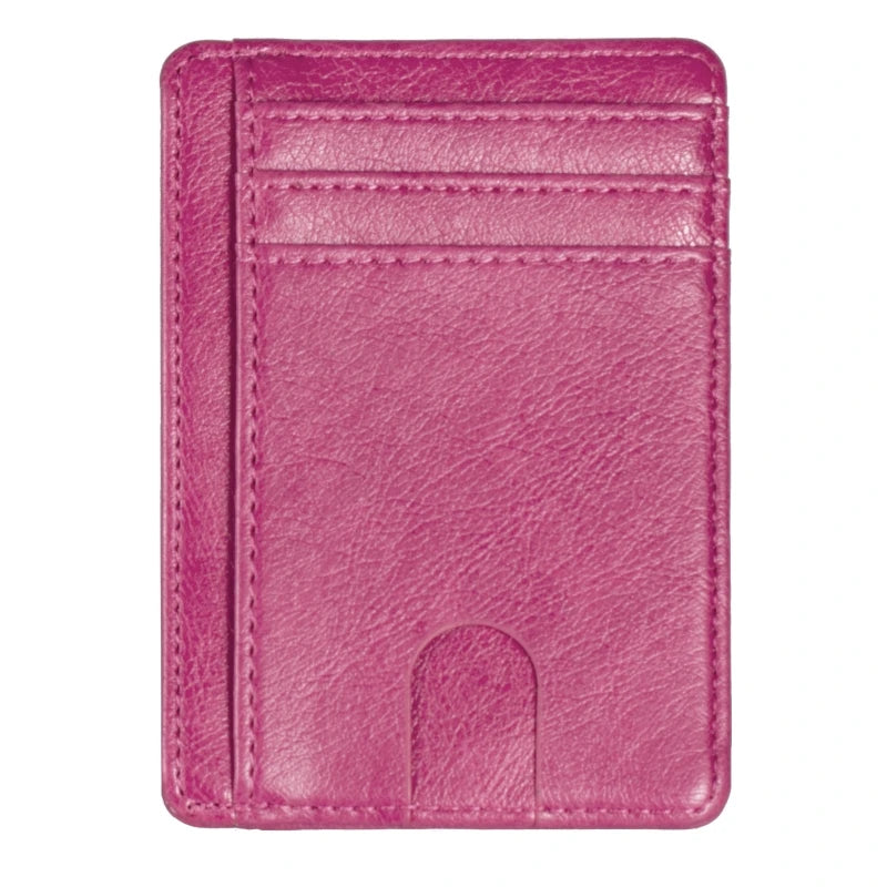 Slim RFID Blocking Leather Wallet Credit ID Card Holder Purse Money Case for Men Women Fashion Bag N15 19 Dropship
