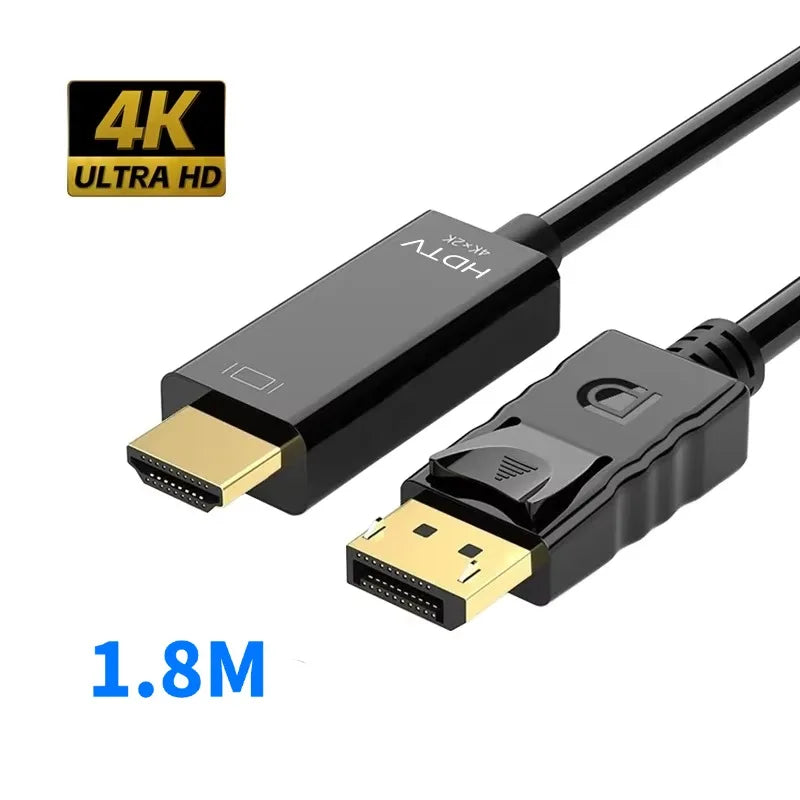 Displayport DP to HDTV Cable 4K 30HZ Full HD Display Port to HD Video Converter TV Laptop Computer Monitor Projector
