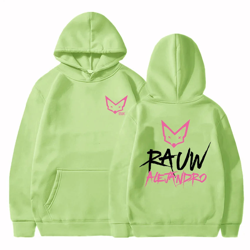 Men/Women Clothing Rapper Rauw Alejandro Saturno Hoodies Long Sleeve Casual Fleece Hooded Sweatshirt Sudadera Ropa Hombre Unisex