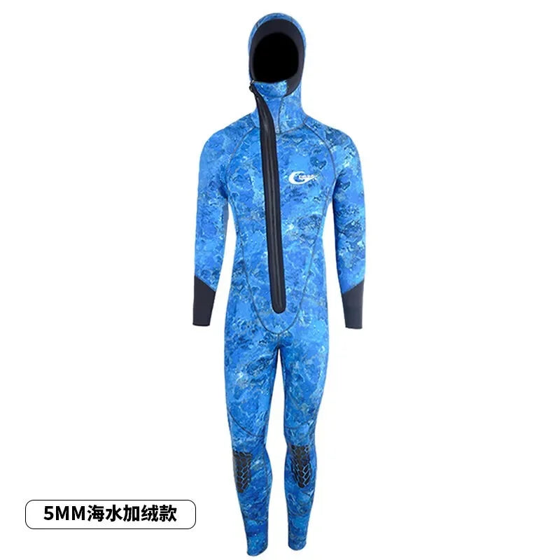 YONSUB Scuba Front Zipper 5MM Long or Short Sleeves Neoprene Men Diving Snorkeling Wetsuit Underwater Hunting Surfing Swimsuit