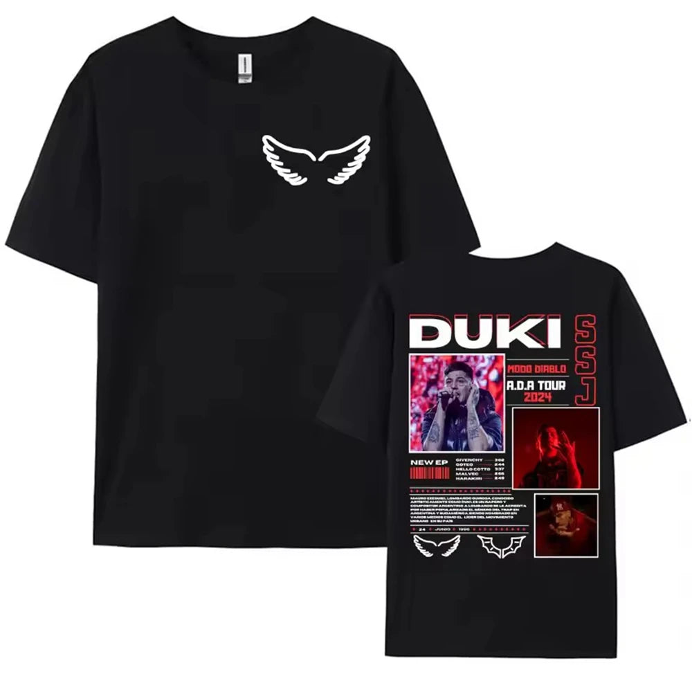 Ropa Hombre short sleeve Men Clothing Homme Mens New in Top & Tees Tee Shirt Rapper Myke Towers Graphic Printed T-shirts