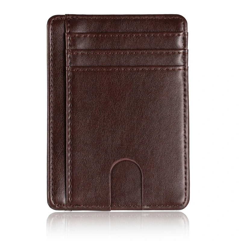 Slim RFID Blocking Leather Wallet Credit ID Card Holder Purse Money Case for Men Women Fashion Bag N15 19 Dropship