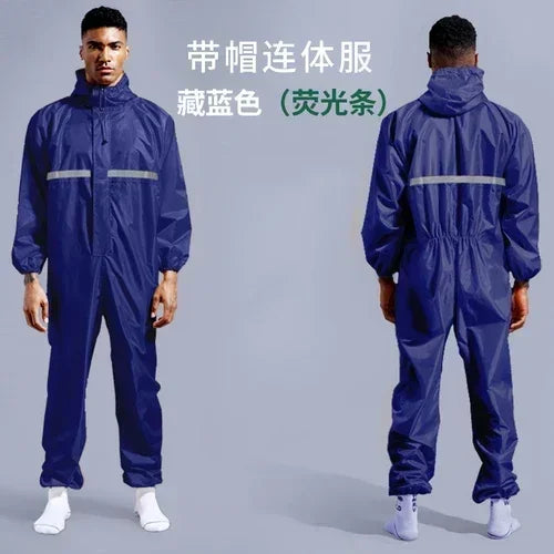 Raincoat /Conjoined Men Raincoat/overalls Men and Women Fission Rain Suit Rain Coat Hooded Womens Raincoat