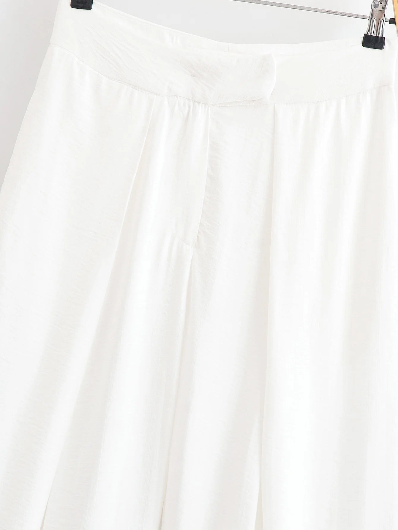 Women 2025 AZRAF Autumn New Fashion High Waist Loosen Pants Vintage Pleated Zipper Fly Pockets Casual Female Trousers Mujer