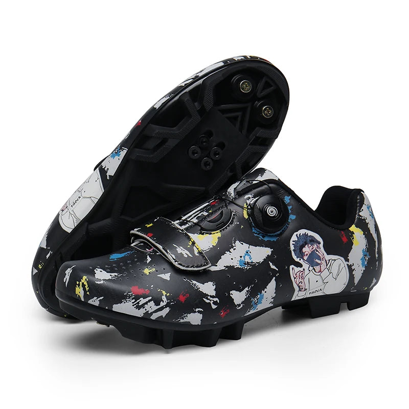 New Men's and Women's Bicycle Shoes,Outdoor Cycling Shoes,Three Functional Soles,Professional Training Shoes