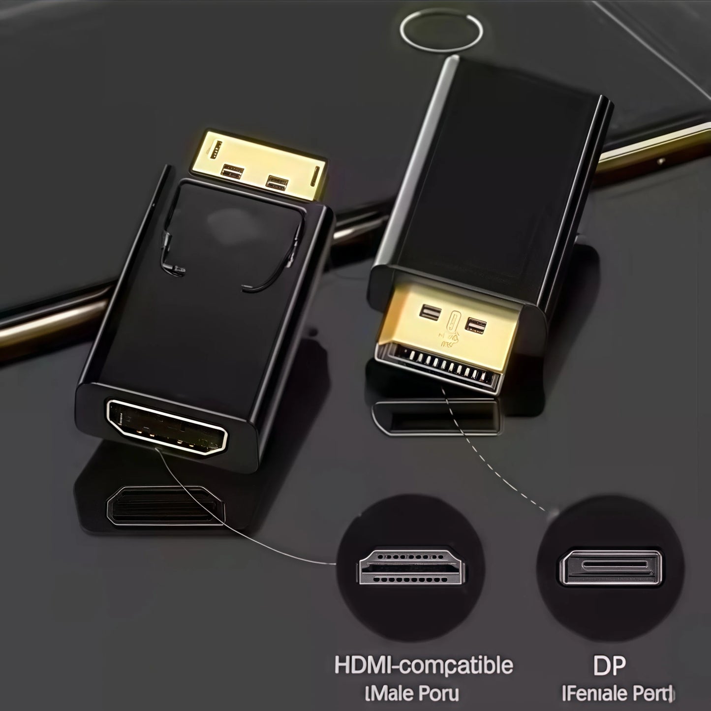 4K DisplayPort to HDMI Adapter - DP to HDMI Converter for PC/Laptop/Monitor Supports Ultra HD Video/Audio