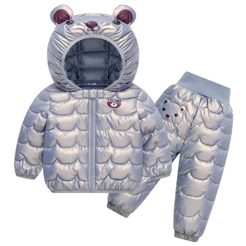 Coat Suit Children's Wadded Little Kids' Two-Piece Suit Baby Winter Clothes Cotton-Padded Jacket