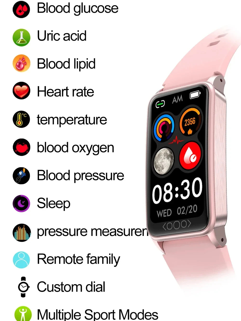 2025 New ECG+PPG Smart Watch Men Heart Rate Uric Acid Blood Fat Call Reminder Health Smartwatch Women Waterproof For Xiaomi IOS