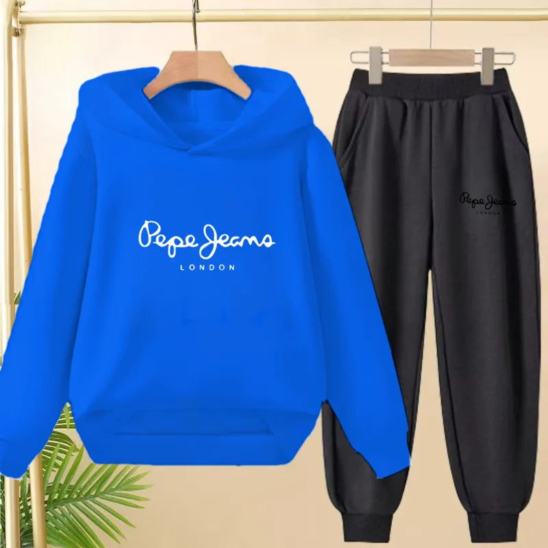 Children's Sportswear Sets: Loose Hooded Sweatshirts and Trousers for Children Aged 3 to 13. Gifts for Boys and Girls